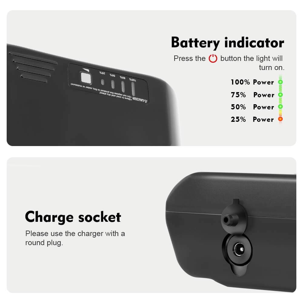 36V 10,4Ah(385Wh)/14Ah(518Wh) Elektrische Fiets Lithium-ion Accu Zwart voor MIFA, Rehberg, Zündapp, Victoria met Ansmann Systeem