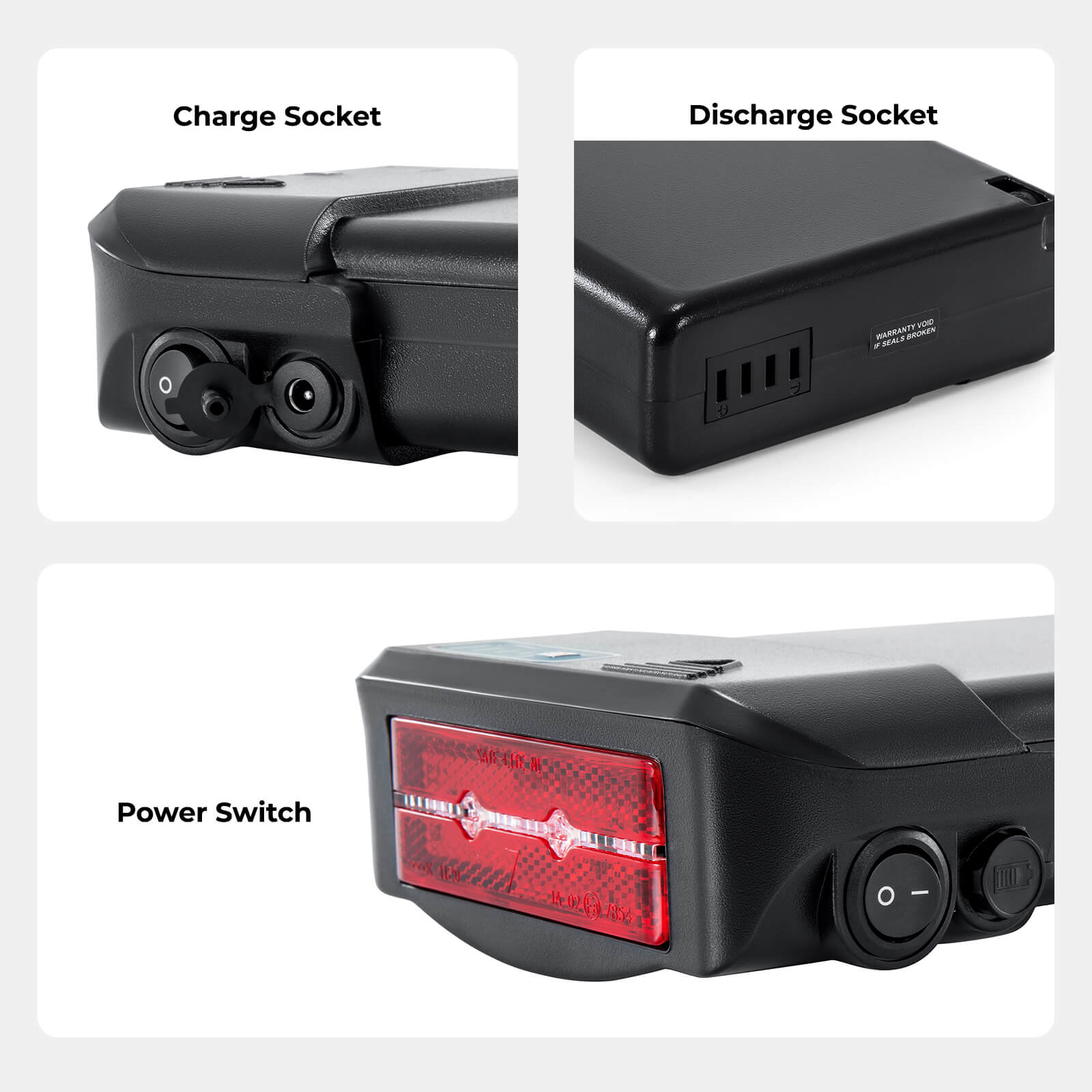 Batterie Li-ion 36V 11,6Ah(429Wh) pour porte-bagages arrière de vélo électrique sans chargeur pour Zündapp Green 7.7 Z802