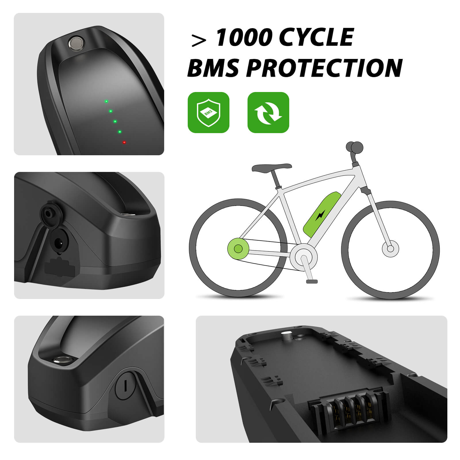 Batteria agli ioni di litio per bici elettrica 36V 10.4Ah(374Wh) ZZ98 per BLAUPUNKT ZZ981004 e Prophete Nr. 326