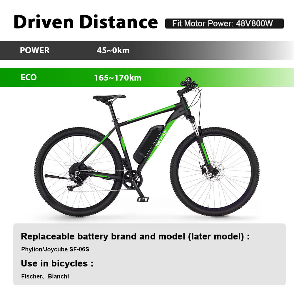 48V 11,6Ah/14Ah Phylion Accu SF-06S Joycube Akku JCEB480-11,6 für E-Bikes Pedelecs Fischer
