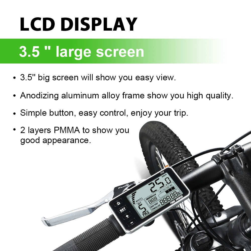 E-Bike Conversion Kit 36V 250W 20" Front Motor Hub Motor Kit DIY E-Bike LCD Display