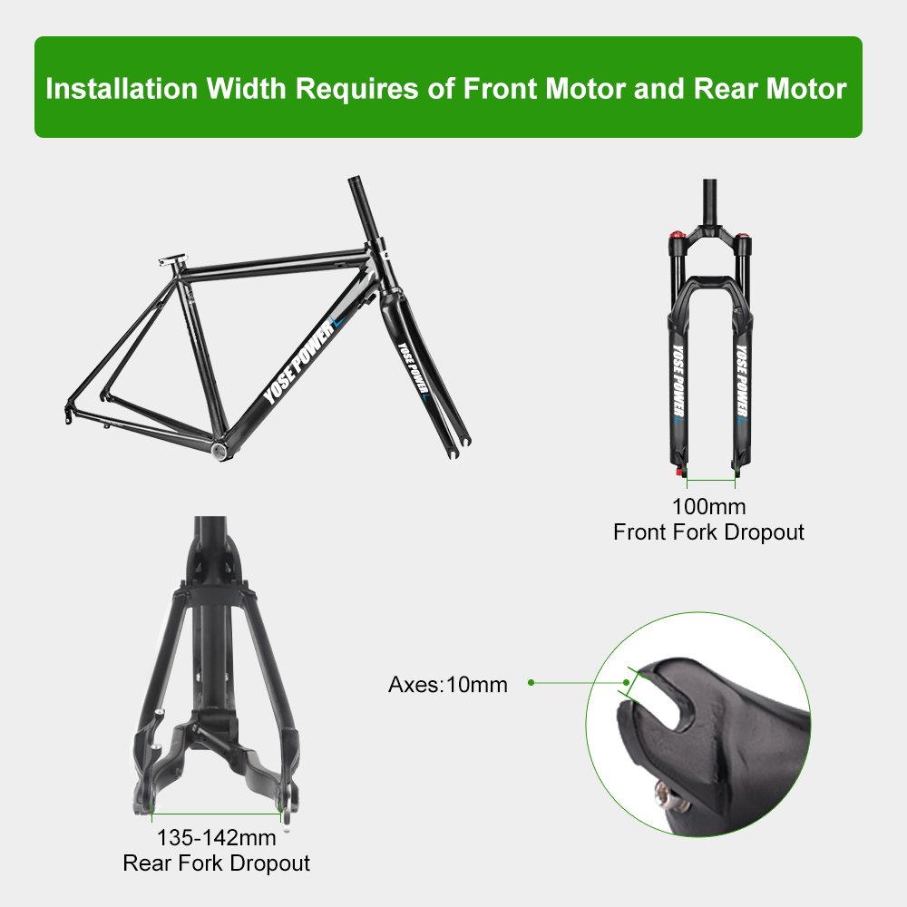 Kit de conversion pour vélo électrique 36V 250W Kit moteur arrière 26" pour cassette avec batterie 36V 13Ah et chargeur