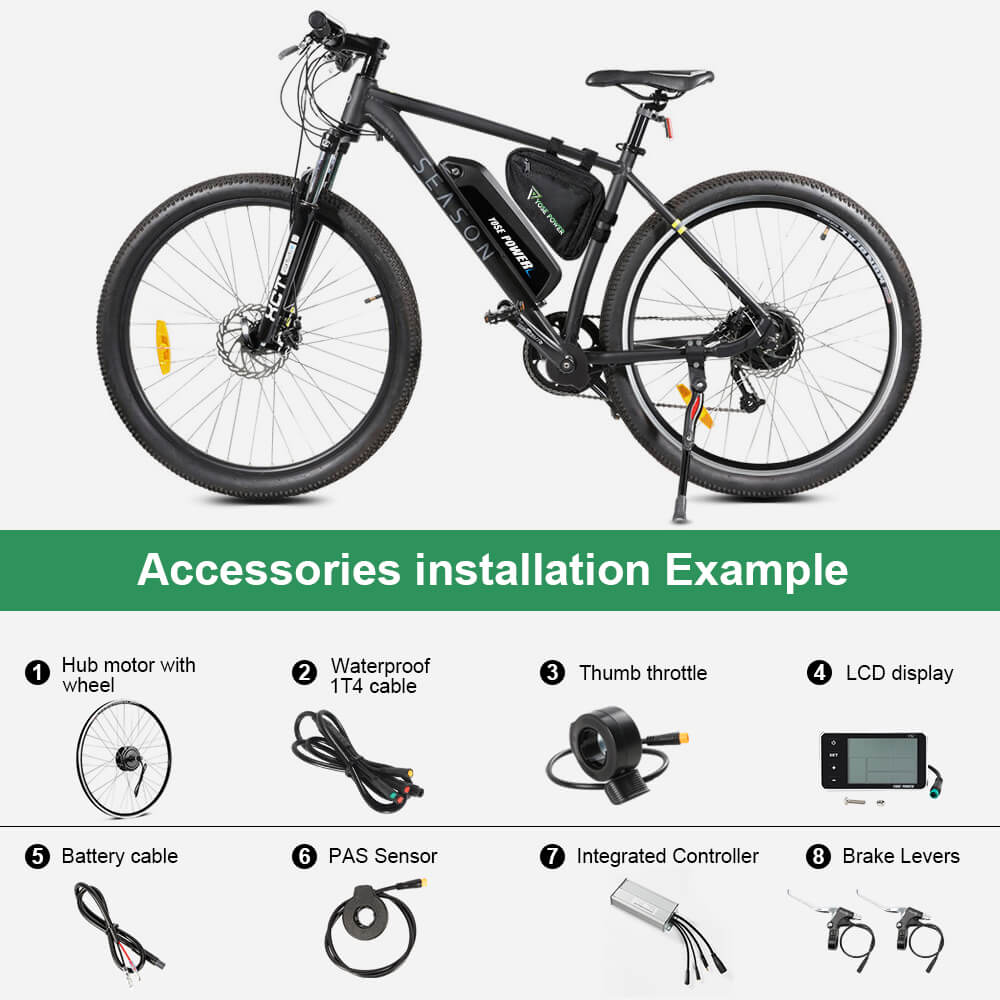 Kit di conversione bici elettrica 36V 350W 27,5" Motore ruota libera posteriore Kit motore mozzo bicicletta