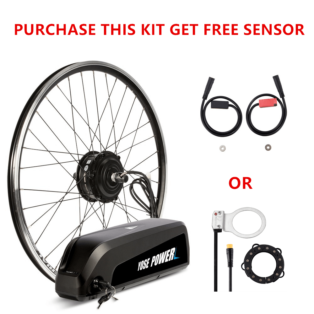 Kit de conversion pour vélo électrique 36V 250W 26" Kit moteur avant avec batterie HL1 36V 15,6Ah Moteur moyeu DIY