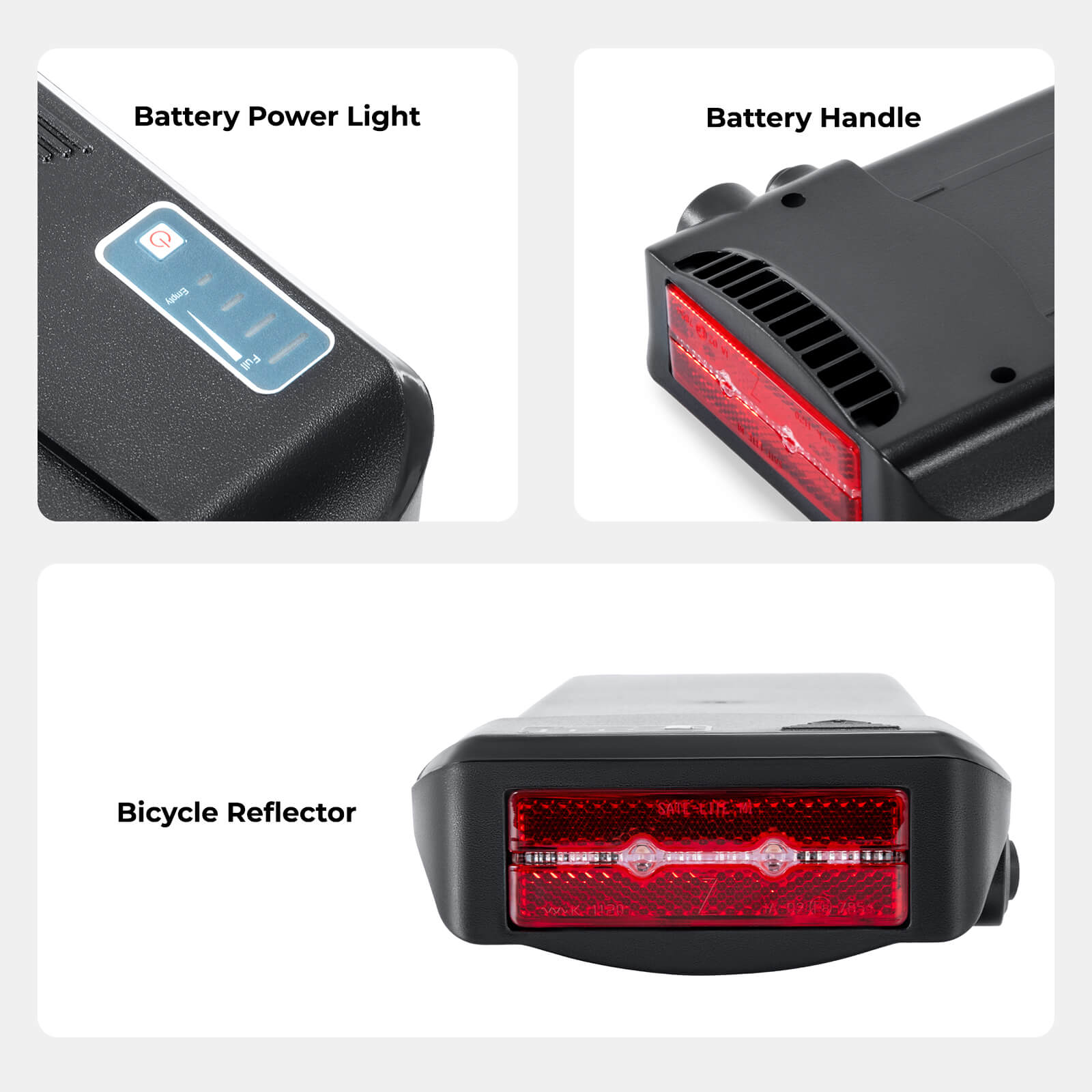 Batterie Li-ion 36V 11,6Ah(429Wh) pour porte-bagages arrière de vélo électrique sans chargeur pour Zündapp Green 7.7 Z802