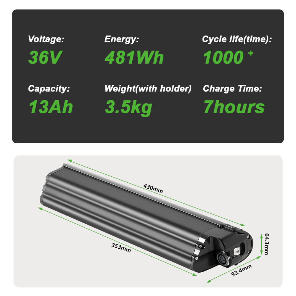 Batteria agli ioni di litio 36V 13Ah(481Wh) REENTION EEL-PRO con 52 celle E-Bike Accu per Zündapp Z808