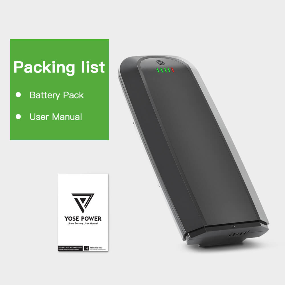 36V 14Ah(504Wh) Li-ion E-Bike Battery LG Cells YJ145 for E-Bikes of Telefunken, Zündapp, Chrisson etc. without Charger