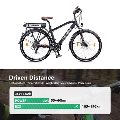36V 13Ah/14.5Ah/15.6Ah/17.4Ah, 48V 10.4Ah E-Bike Li-ion Accu Achterlicht met/zonder Bagagedrager voor 26"-28" Fiets met V-Brake en Schijfrem