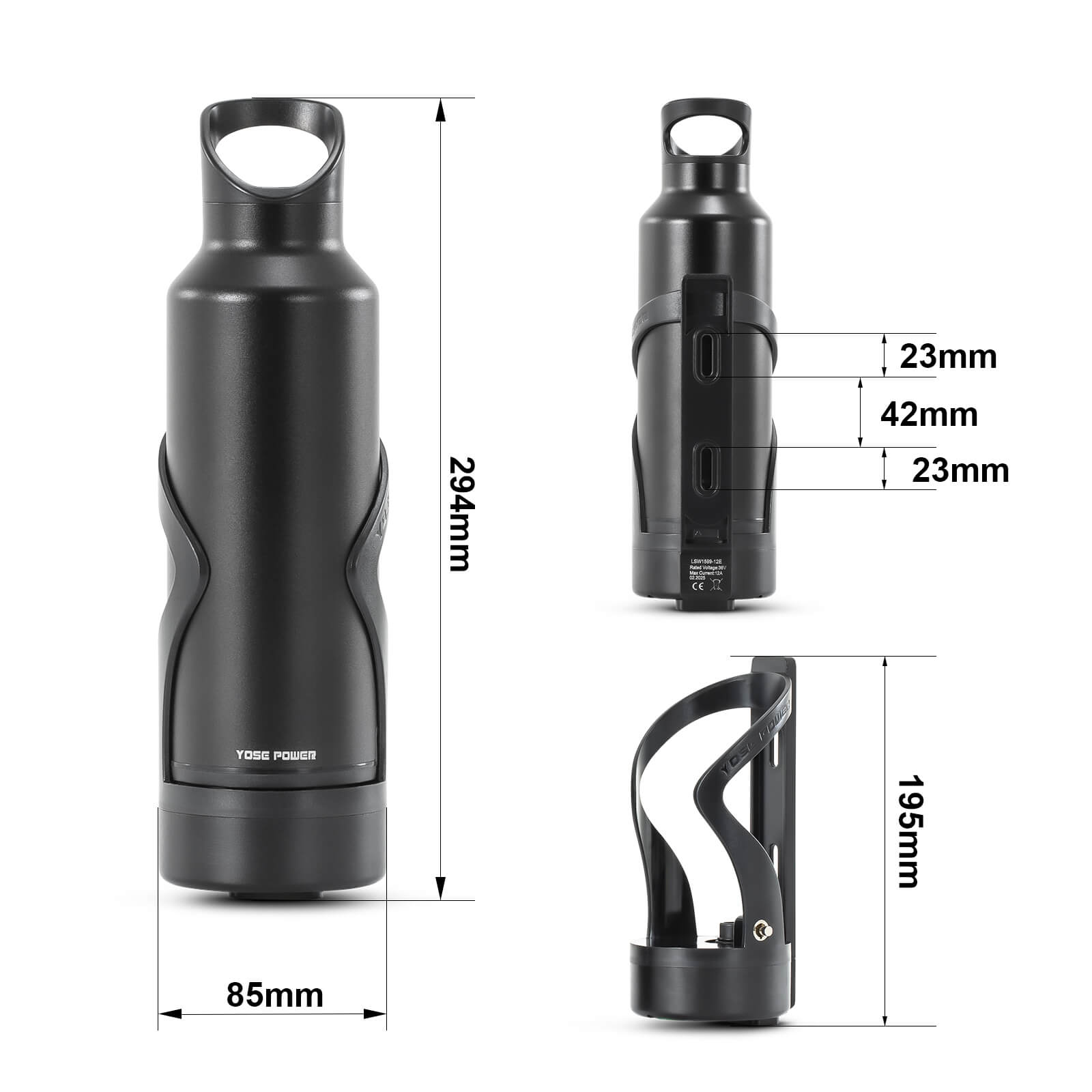 E-Bike Conversion Kit 36V 250W 26" Rear Cassette Motor Kit with 36V Bottle Battery Samsung Cell and Integrated Torque PAS Sensor Model A3