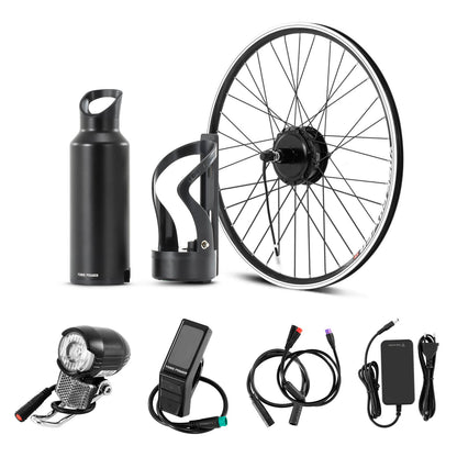 E-Bike Conversion Kit 36V 250W 28" Rear Cassette Motor Kit with 36V Bottle Battery Samsung Cell and Integrated Torque PAS Sensor Model A3pro