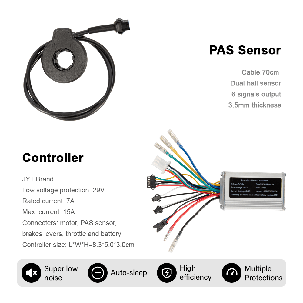 Kit di conversione bici elettrica 36V 250W 28"(700C) Kit motore ruota libera posteriore Motore mozzo bicicletta