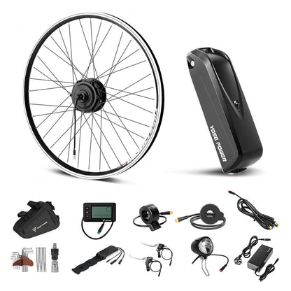 E-Bike Umbausatz 36V 250W 26" Frontmotor Kit mit HL1 36V 18Ah Akku Nabenmotor DIY Elektrofahrrad Conversion Kit
