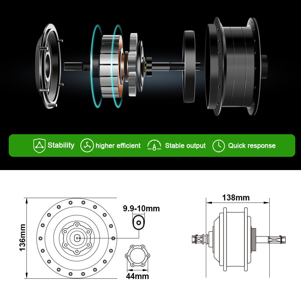 Kit di conversione bici elettrica 36V 350W 27,5" Motore ruota libera posteriore Kit motore mozzo bicicletta