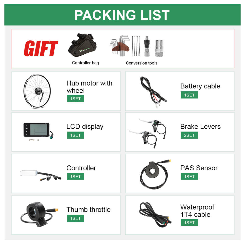 Kit di conversione bici elettrica 36V 350W 27,5" Motore ruota libera posteriore Kit motore mozzo bicicletta