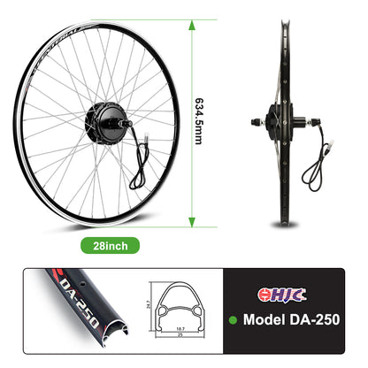 E-Bike Umbausatz 36V 350W 28"(700C) Heckmotor Kit für Kassette/Steckkranz mit 36V 13Ah Akku und Ladegerät Elektrofahrrad Conversion Kit