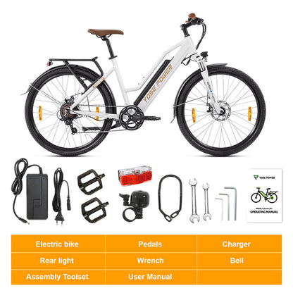 Yose Power City E-Bike mit Geschwindigkeit Pedal Sensor Elektrofahrrad Autumn A01