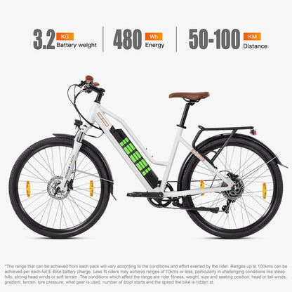 Yose Power City E-Bike with Torque Pedal Sensor Autumn A01-T